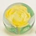 Hand Glass Art Yellow Flower Paperweight PW-6102