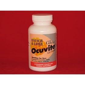 BAUSCH and LOMB OCUVITE WITH LUTEIN (2mg) 120 TABLETS EYE CARE by Bausch & Lomb