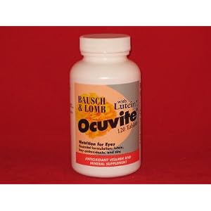 BAUSCH and LOMB OCUVITE WITH LUTEIN! 120 TABLETS EYE CARE by Bausch & Lomb