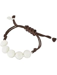 Womens Brown With Ivory Stones Bracelet