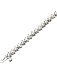 Diamond Line Bracelet 14K White Gold 5 Ct Tw 7 1/4 Inch Diamond Line Bracelet