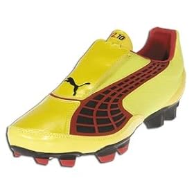 PUMA v2.10 I HG Cleats (Blazing Yellow/Black/Chili Pepper)
