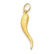 14k Solid D/C Italian Horn Charm