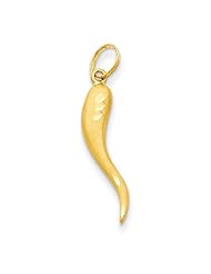 14k Solid D/C Italian Horn Charm