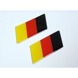 2 GERMANY FLAG EURO BADGE BMW MERCEDES PORSCHE AUDI VW SMART CAR EMBLEM 