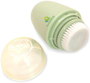 ZenJuvenate Spin Control Mini Facial Cleansing Brush Power Face Cleaning Brush, Advanced Anti Aging - Acne Treatment - Dark Spot Corrector - Pore Minimizer WARRANTY (Spa Green)