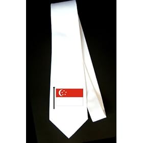 Party Decoration Necktie with flag, Singapore