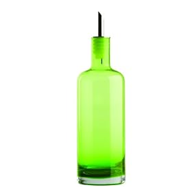 Typhoon Classic Emerald Coloured Glass Drizzler with Stainless Steel Pourer