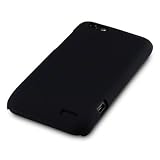 HTC ONE V GUMMIERTES HARDSKIN HÜLLE IN SCHWARZ, QUBITS RETAIL VERPACKUNG