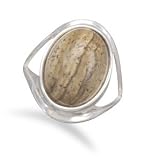Oval Picture Jasper Ring