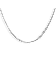 Sterling Silver 18 Inch 5 Strand Liquid Silver Necklace
