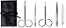 Rubis - Trousse manucure en cuir nappa - 5 ustensiles - ciseaux à cuticules, ciseaux pieds, pince �