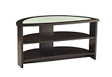 OSP Designs 42-Inch Half Moon TV Stand In Espresso Finish with Frosted Glas ....
