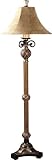 Uttermost Champagne and Faux Suede Shade Floor Lamp