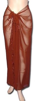 Full Size Pareo: Sheer Chocolate Brown
