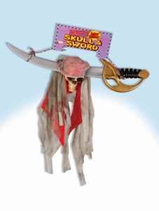 Pirate Skull On Sword Prop Decoration