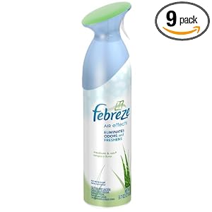 Febreze Air Effects, Meadows & Rain, 9.7-Ounce  (Pack of 9)