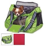 Sherpa SPORT SACK Messenger Courier Style Pet Dog Cat Kitten Ferret Rabbit Carrier bag & tote. Color-green - Size Medium 17.25