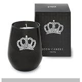 Primal Elements 'Crown' Ebony Glass Icon Candle -