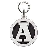 Red Pewter Initial Dog Tag - Medium,P - Frontgate, Medium, Initial: P