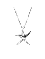 Starfish Sterling Silver Necklace Genuine .925 - 20mm
