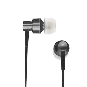 Coby Stereo Earphones with Microphone (Compatible with iPhone) CVEM87 (Black)