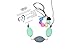 QBebe Silicone Teething Necklace for Babies - 100%BPA Free (Mint+Smoke+Snow)