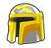 Silver Mando Isabet Helmet - LEGO Compatible Minifigure Piece