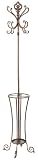 CBK Ltd Casa Cristina Collection Iron Coat Rack with Umbrella Basket, 74-Inch H