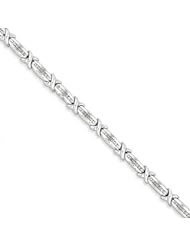 Sterling Silver Diamond X Bracelet