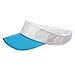 Surkat Women Hologram Transparent Wide Brim Hat Anti-UV Elasticband Visors(Blue)