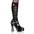 Pleaser Boots Women's ELECTRA-2050 5" Side Lace-Up Stretch Knee Boot