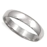 Sterling Silver Wedding Bands 5 mm - Sizes: 6-9