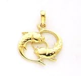 14kt gold Pisces zodiak charm