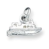 Sterling Silver Yacht Charm with 20 inch Sterling Silver Chain
