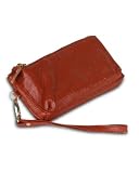 Women's Genuine Leather Chic Rose Wrislet in Tan