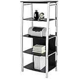 Realspace(R) Mezza Bookcase, 59 4/5In.H X 29 7/10In.W X 17 1/2In.D, Black/Chrome