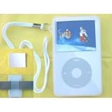 iPod Video (60GB & New 80GB) Silicone Skin Case (Clear White)+ Lanyard + armband + Screen protector