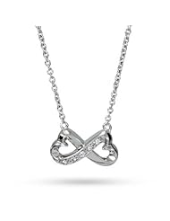 Sterling Silver CZ Infinity Heart Necklace
