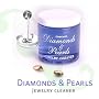 Diamond And Pearl Jewelry Cleaner cleans and protects both fine and fashion jewelry jewelry with plant-derived ingredients. You will receive an empty plastic jar and a packet of pure jewelry cleaner concentrate. First empty concentrate to the jar then fill with filtered water to the brim of the jar. Cleaner does not lose its strength so use cleaner until jar is empty. Reuse jar, lid and soak basket and reorder additional concentrate packets. Jar shows when jar as filled with concentrate and filtered water. This is the best and most safe cleaner for all jewelry