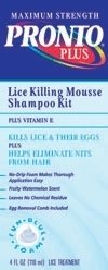 Pronto Lice Killing Mousse Shampoo, Fruity Watermelon Scent 4 fl oz (118 mg)