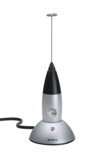BonJour Primo Latte Frother, Rechargeable Includes Electric Base