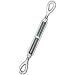 Crosby HG-226 Galvanized Steel Eye and Eye Turnbuckle, 1-1/2" Thread Diameter x 24" Take Up, 21400lbs Load Capacity