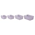 Whitmor Set of 4 Rattique Baskets - Lilac