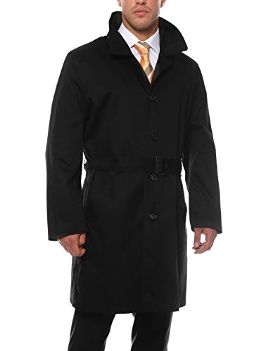 Premium Mens British Classic Fit Rain Resistant Urban Trench Coat