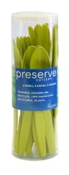 Preserve By Recycline Pear Green Cutlery, 24-Count Bags (Pack of 6)