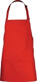 Chef Works F10 3-Pocket Bib Apron, 24-Inch Length by 28-Inch Width, Red