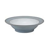 Denby Mist Wide Rimmed Soup Cereal Bowls Set of 4