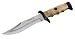Nieto Gürtelmesser, Stahl AN.58, Klinge 18 cm, Olivenholz, Aluminium, Lederscheide