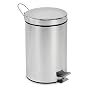 Polder 217214 3-1/5-Gallon Round Step Can, Stainless Steel